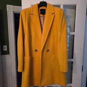 Talbots Women's Yellow Double-Breasted Coat